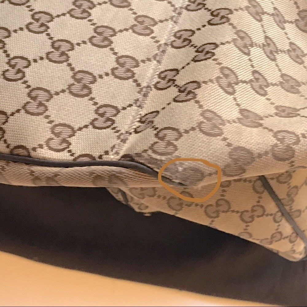 πGucci Sukey Monogram Leather Dark Brown Tote - Picture 9 of 15